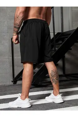 شلوارک چاپی مشکی مردانه برند DAXİS Sportwear Company کد 1685428629