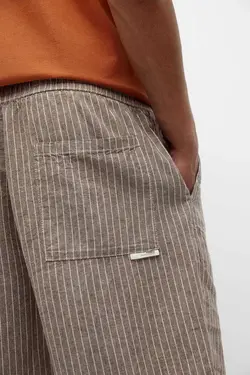 کتان برمودا راه‎راه مردانه برند Pull &amp; Bear کد 1685818669