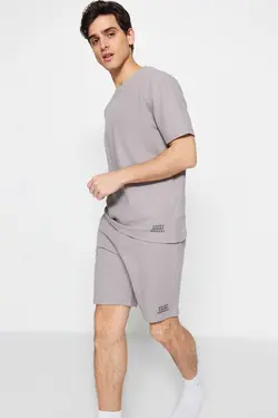 لباس راحتی بافتنی متناسب طوسی مردانه برند TRENDYOL MAN کد 1686045891