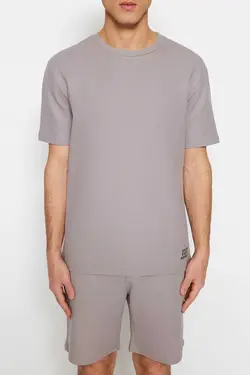 لباس راحتی بافتنی متناسب طوسی مردانه برند TRENDYOL MAN کد 1686045891