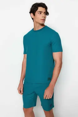 لباس راحتی بافتنی متناسب نفتی مردانه برند TRENDYOL MAN کد 1686045889