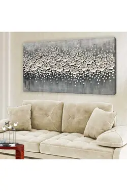 تابلو سفید طوسی برند hanhomeart کد 1686158233