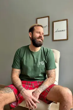 ست خانواده سبز مردانه شورت دار برند Pijamaevi کد 1686146640