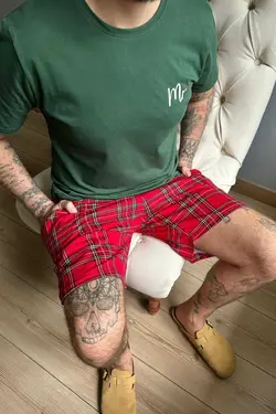 ست خانواده سبز مردانه شورت دار برند Pijamaevi کد 1686146640