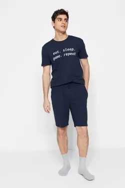 لباس راحتی بافتنی سرمه ای برند TRENDYOL MAN کد 1686146343