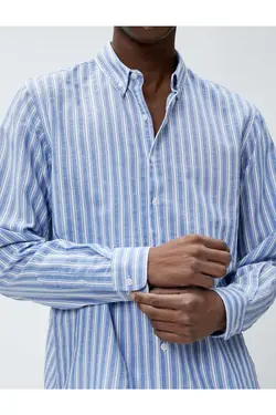 پیراهن دکمه‎دار یقه کلاسیک برند Koton کد 1686479806