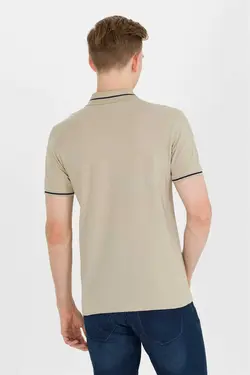 تیشرت ساده یقه سه دکمه یشمی مردانه برند U.S. Polo Assn. کد 1686478641