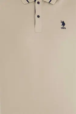 تیشرت ساده یقه سه دکمه یشمی مردانه برند U.S. Polo Assn. کد 1686478641