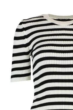 پلیور بافتنی راه‎راه ساده شیری برند TRENDYOLMİLLA کد 1686468272