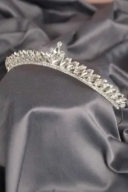 تاج عروس نگین دار حنایی شاتل اکسسوری برند Bontex کد 1686510701