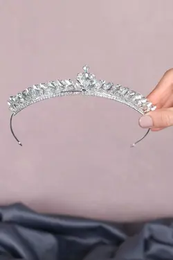 تاج عروس نگین دار حنایی شاتل اکسسوری برند Bontex کد 1686510701