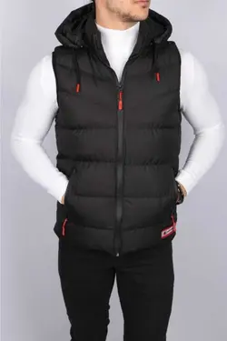 جلیقه کاپشن پفدار مشکی در اوردنی کورتیس برند MRD SPORT کد 1686485274