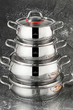 ست قابلمه فولادی 8تکه برند Karaca کد 1686643129