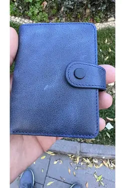 کیف پول جا کارتی گشاد رنگ آبی چرم برند ByAkgöz کد 1686744142