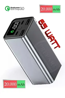 دستگاه شارژ 20000 ماه قابل حمل مک بوک، qc پی دی برند PREPARE کد 1686986164