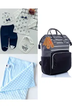 پتو کیف کوله پشتی مراقبت ست کودک نخود 100پنبه برند DERİNBEBE کد 1686975628