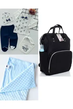 پتو کیف کوله پشتی مراقبت ست کودک نخود 100پنبه برند DERİNBEBE کد 1686952990