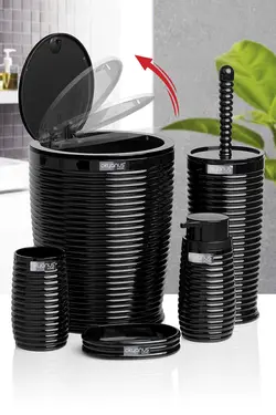 ست سرویس بهداشتی مشکی برند Okyanus Home کد 1687084979