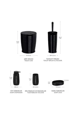 ست سرویس بهداشتی مشکی برند Okyanus Home کد 1687084979