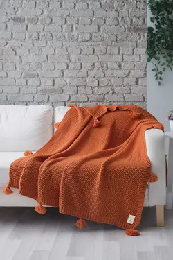 مبل پتو بافتنی برنجی هدیه نارنجی روز ولنتاین برند Miespiga کد 1687079463