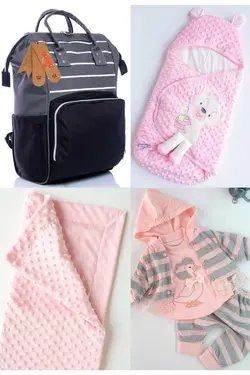 کوله پشتی مراقبت تولد ست بزرگ 4تکه خروج) پتو، بیمارستان قنداق کردن نخود 100پنبه (عزیزم برند Necix's کد 1687149310