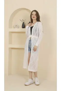 بافتنی پنبه ای توری تابستانی سفید زنانه برند köksallar tekstil کد 1687355404