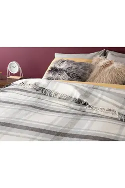 پتو تک نفره پنبه ای اکریلیکی طوسی 150x200cm برند English Home کد 1687347910