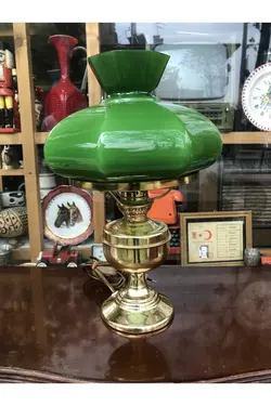 آباژور شیشه ای فرانسوی اوپالین 39cm برند tayfuntufan antika koleksiyon کد 1687686903