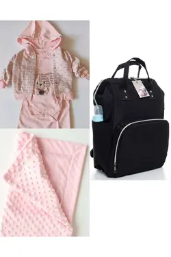 پتو کیف کوله پشتی مراقبت ست کودک نخود 100پنبه برند DERİNBEBE کد 1687737021