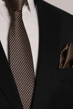 کراوات دستمال طرح‎دار بژ &amp; قهوه‎ای برند Esgue کد 1687826164