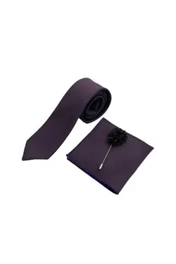 ست کراوات یقه دستمال بنفش برند Brianze کد 1688206288