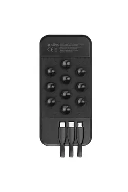 دستگاه شارژ مخفی قابل حمل مشکی ساکشن کاپ + پایه سیمی درونی؛ داخلی برند S-Link کد 1688202063