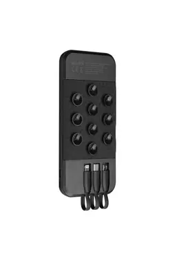 دستگاه شارژ مخفی قابل حمل مشکی ساکشن کاپ + پایه سیمی درونی؛ داخلی برند S-Link کد 1688202063