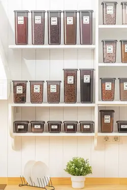 ظرف نگهداری ست‎ادویه مواد غذایی مربع درب‎دار ادویه برند Meleni Home کد 1688307884