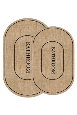 فرش زیرپایی حمام مدرن قابل شستشو به صورت جوت دیجیتالی لیز نمیخورد برند Decomia Home کد 1688307856