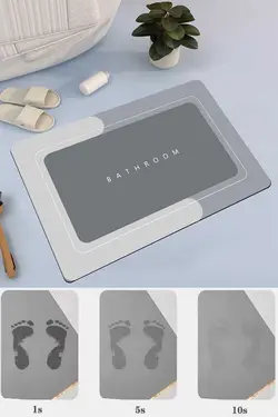 جذب کننده زیرپایی لژدار حمام مربع آب لیز نمیخورد ساختار برند SİHİRLİ MOP کد 1688307845