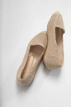 کفش عروسکی کرم بافتنی زنانه برند luvishoes کد 1688276852