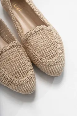 کفش عروسکی کرم بافتنی زنانه برند luvishoes کد 1688276852