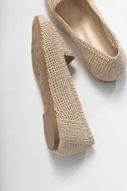 کفش عروسکی کرم بافتنی زنانه برند luvishoes کد 1688276852
