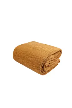 پتو بافتنی دو‎نفره خردلی افسون برند Karaca Home کد 1688249413