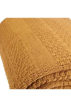 پتو بافتنی دو‎نفره خردلی افسون برند Karaca Home کد 1688249413