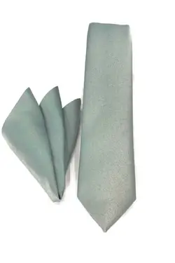 کراوات مات با دستمال ساتن / (لیمو کوفو برند CRWAT ® کد 1688366470