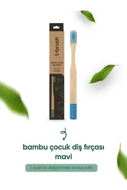 مسواک بچه گانه نرم بامبو بلوپلاستیک وگان برند TBRUSH کد 1688446569