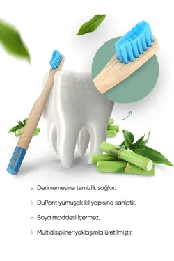 مسواک بچه گانه نرم بامبو بلوپلاستیک وگان برند TBRUSH کد 1688446569