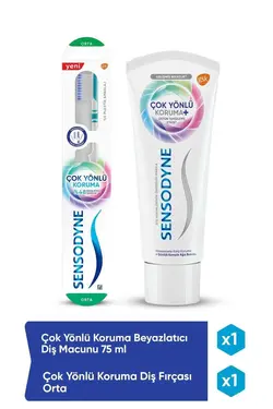 مسواک حفاظت خمیر دندان چند سفیدکننده وسط برند Sensodyne کد 1688436453