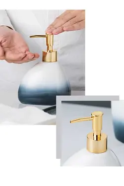 ست سرویس بهداشتی سرامیک آبی برند AROW کد 1688316761