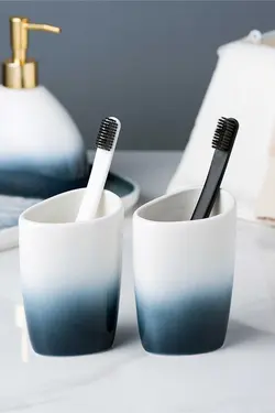 ست سرویس بهداشتی سرامیک آبی برند AROW کد 1688316761