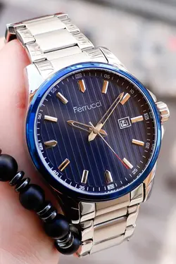 ساعت مچی با تقویم فولادی مردانه برند Ferrucci کد 1688308204
