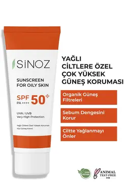 کرم ضد آفتاب محافظ صورت هایلایتر بلند 50میلی لیتر 50/ ویژه چرب pa برند Sinoz کد 1688496071