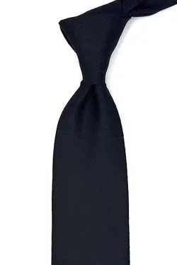 کراوات با دستمال طرح کلاسیک مشکی برند La Pescara کد 1688829019